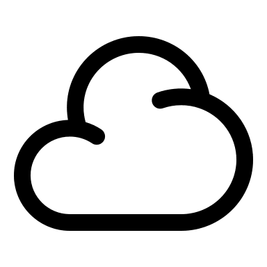 Cloud Design (Outline) Free Open-Source SVG Icon (Solar)