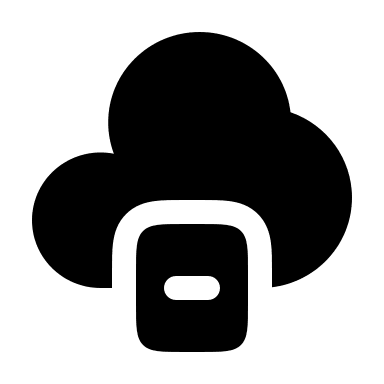 Bold Cloud Storage Solution (Bold) Free Open-Source SVG Icon (Solar)