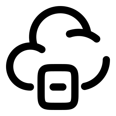 Broken Cloud Storage (Solar) Free Open-Source SVG Icon (Solar)
