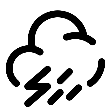 Broken Storm Cloud (Solar) Free Open-Source SVG Icon (Solar)
