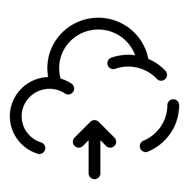 Broken Cloud Upload (Solar) Free Open-Source SVG Icon (Solar)