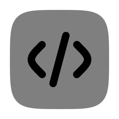 Bold Code Square (Duotone) Free Open-Source SVG Icon (Solar)