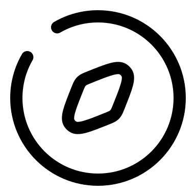 Broken Compass (Solar) Free Open-Source SVG Icon (Solar)