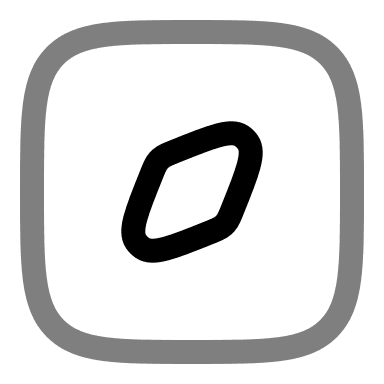 Compass in Square Design (Duotone) Free Open-Source SVG Icon (Solar)