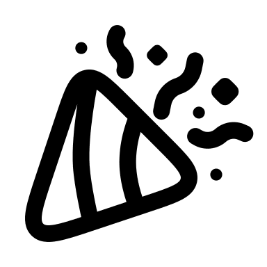 Minimalistic Confetti Design (Outline) Free Open-Source SVG Icon (Solar)