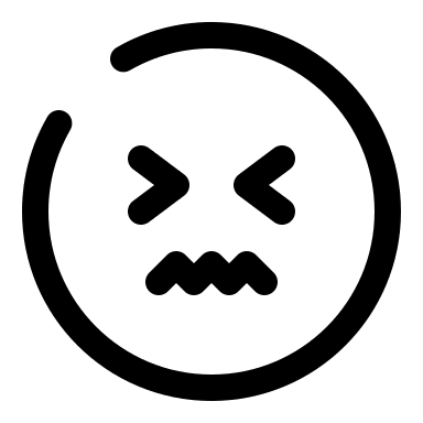Confounded Circle with Break (Solar) Free Open-Source SVG Icon (Solar)