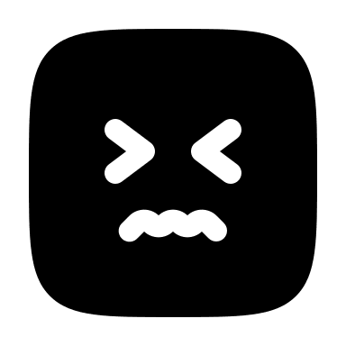 Confounded Square (Bold) Free Open-Source SVG Icon (Solar)
