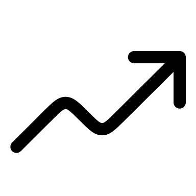 Bold Course Upward Arrow Free Open-Source SVG Icon (Solar)
