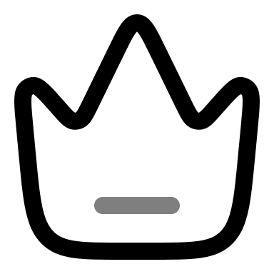 Crown Symbol (Duotone) Free Open-Source SVG Icon (Solar)