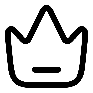 Linear Crown Design (Line) Free Open-Source SVG Icon (Solar)