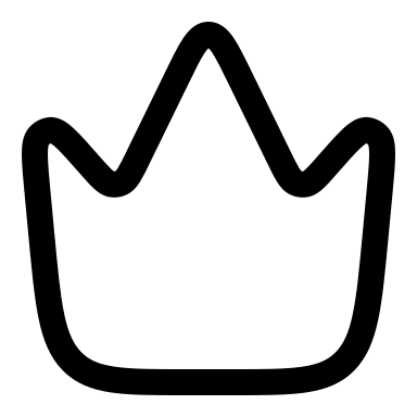 Minimalistic Crown Design (Outline) Free Open-Source SVG Icon (Solar)