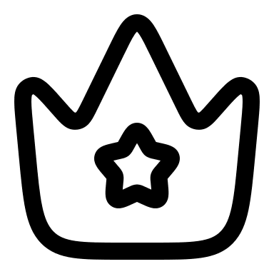 Outlined Crown Star Free Open-Source SVG Icon (Solar)