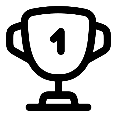 First Place Cup (Linear) Free Open-Source SVG Icon (Solar)
