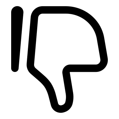 Dislike Gesture (Outline) Free Open-Source SVG Icon (Solar)