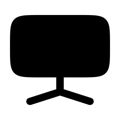 Bold Display Screen (Filled) Free Open-Source SVG Icon (Solar)