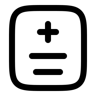 Medicine Document (Linear) Free Open-Source SVG Icon (Solar)