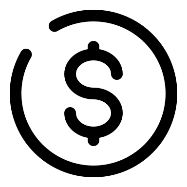 Minimalistic Broken Dollar Symbol (Solar) Free Open-Source SVG Icon (Solar)