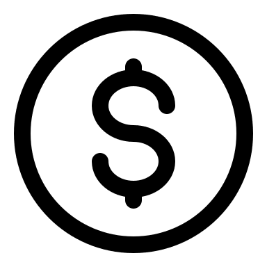 Minimalistic Linear Dollar Symbol Free Open-Source SVG Icon (Solar)