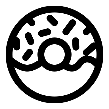 Linear Donut Free Open-Source SVG Icon (Solar)
