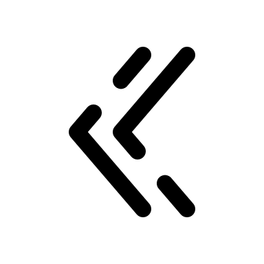 Broken Double Alt Left Arrow (Solar) Free Open-Source SVG Icon (Solar)