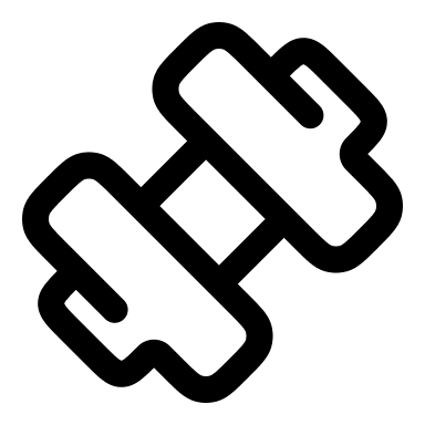 Large Dumbbell (Outline) Free Open-Source SVG Icon (Solar)