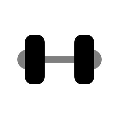 Small Bold Dumbbell (Duotone) Free Open-Source SVG Icon (Solar)
