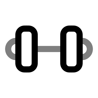 Small Dumbbell (Duotone) Free Open-Source SVG Icon (Solar)