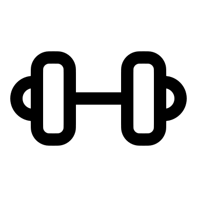 Small Dumbbell (Linear) Free Open-Source SVG Icon (Solar)