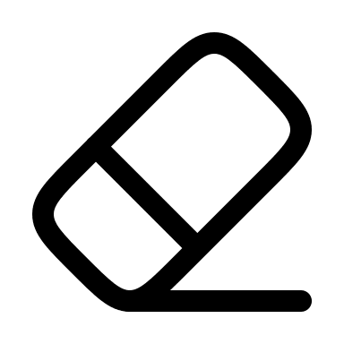 Linear Eraser Free Open-Source SVG Icon (Solar)