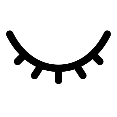 Closed Eye Symbol (Outline) Free Open-Source SVG Icon (Solar)