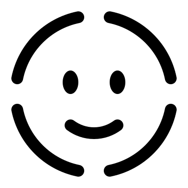 Circular Face Scan (Linear) Free Open-Source SVG Icon (Solar)