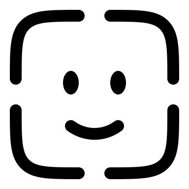 Broken Square Face Scan (Solar) Free Open-Source SVG Icon (Solar)