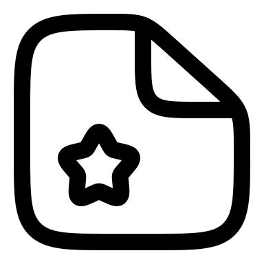 Favourite File Document (Linear) Free Open-Source SVG Icon (Solar)