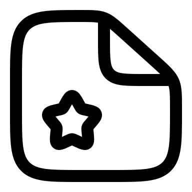 Favourite File (Outline) Free Open-Source SVG Icon (Solar)