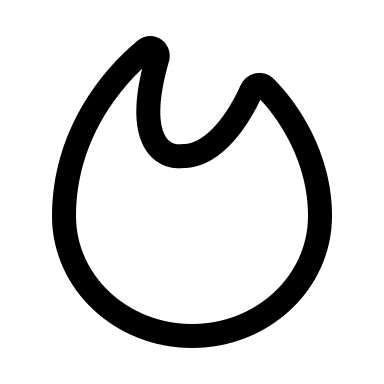 Minimalistic Linear Fire Symbol Free Open-Source SVG Icon (Solar)