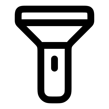 Linear Flashlight Free Open-Source SVG Icon (Solar)