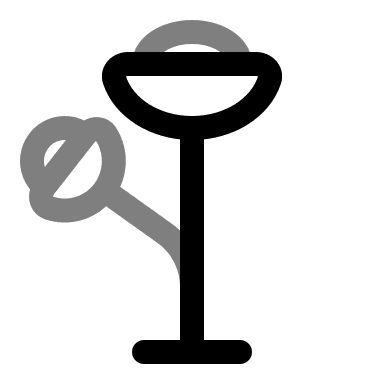 Minimalistic Line Floor Lamp (Duotone) Free Open-Source SVG Icon (Solar)