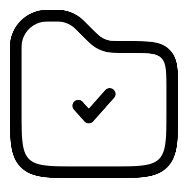 Folder Checkmark (Linear) Free Open-Source SVG Icon (Solar)