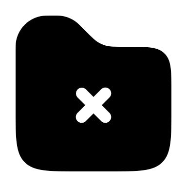 Folder Error Notification (Bold) Free Open-Source SVG Icon (Solar)