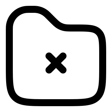 Folder Error Notification (Linear) Free Open-Source SVG Icon (Solar)