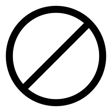 Forbidden Circle Symbol (Linear) Free Open-Source SVG Icon (Solar)