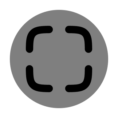 Full Screen Circle (Bold Duotone) Free Open-Source SVG Icon (Solar)