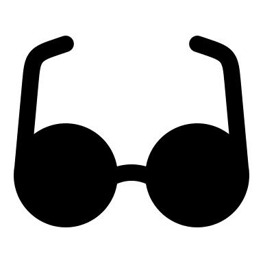 Bold Glasses Free Open-Source SVG Icon (Solar)