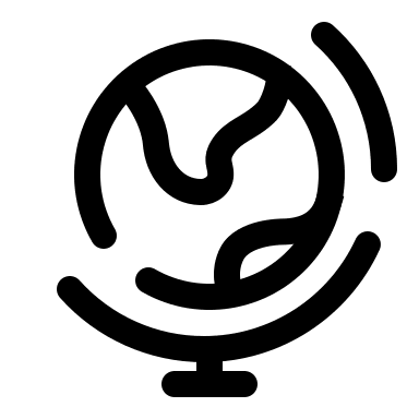 Broken Globe Free Open-Source SVG Icon (Solar)