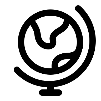 Globe (Linear) Free Open-Source SVG Icon (Solar)