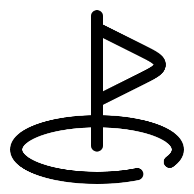 Broken Golf Club Free Open-Source SVG Icon (Solar)