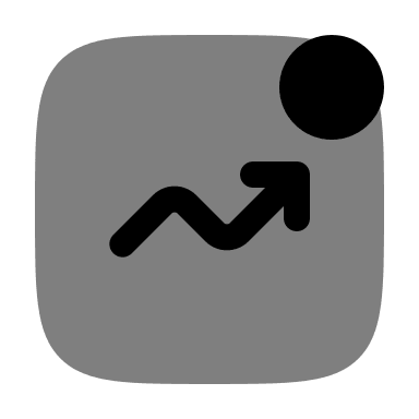 New Upward Graph Trend (Duotone) Free Open-Source SVG Icon (Solar)
