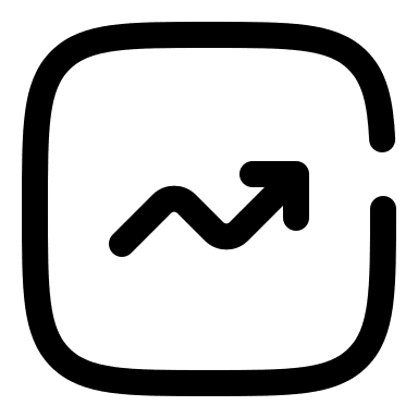 Broken Upward Graph (Solar) Free Open-Source SVG Icon (Solar)