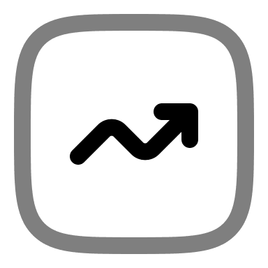 Line Graph Showing Upward Trend (Duotone) Free Open-Source SVG Icon (Solar)