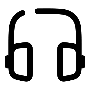 Broken Square Headphones (Solar) Free Open-Source SVG Icon (Solar)